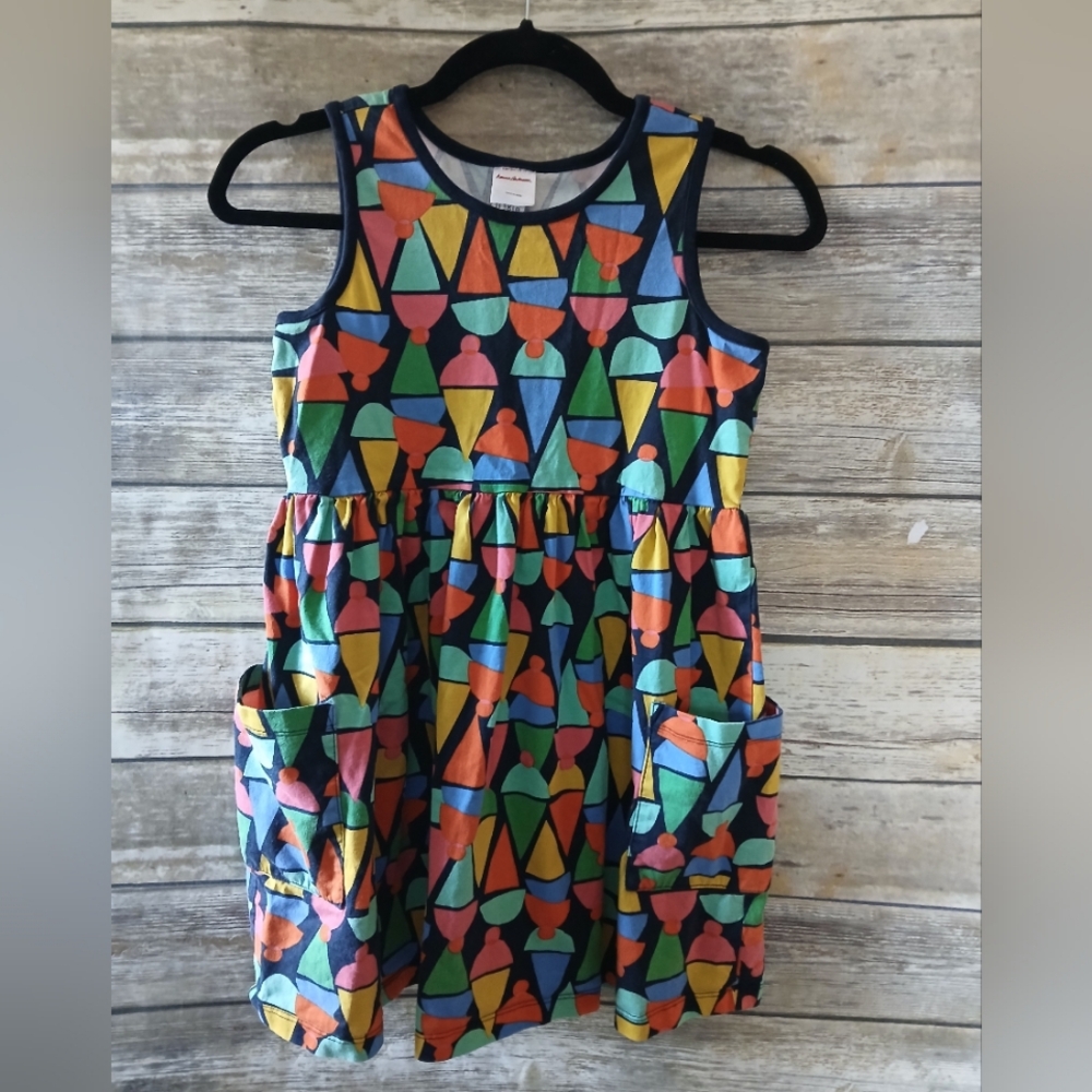 Hanna Andersson colorful ice cream cone cotton dress, size 140